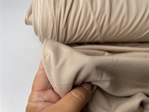 Polyester jersey - nude farvet, blød og meget stræk